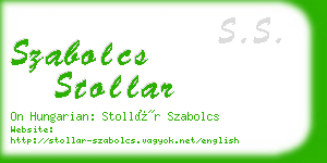 szabolcs stollar business card